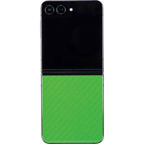 Green Carbon Fiber Specialty Material Galaxy Z Flip5 5G Skin